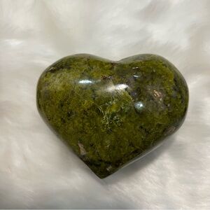 Large & Chunky Green Opal Heart